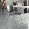 Flash Furniture HERCULES Series 5 Pack 880 lb. Capacity Gray Plastic Stack Chair with Titanium Gray Powder Coated Frame 5-RUT-F01A-GY-GG - alternate 1